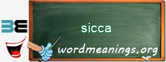 WordMeaning blackboard for sicca